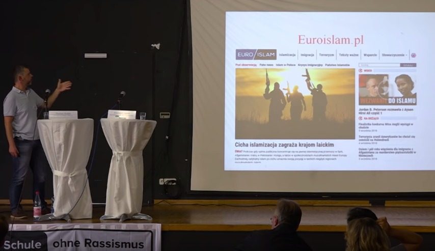 Thomas Dudek o Euroislamie w "Szkole bez rasizmu" (zdj. youtube)