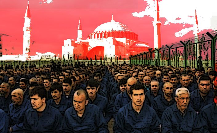 Hagia Sophia zdobyta przez tureckich islamistów i Ujgurzy w obozie koncentracyjnym porzuceni przez nich.