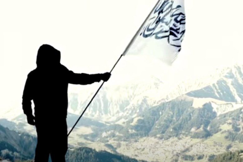 Kadr z wideo propagandowego przygotowanego przez jeden ze szwajcarskich islamskich związków religijnych, który wywołał kilka lat temu oburzenie.