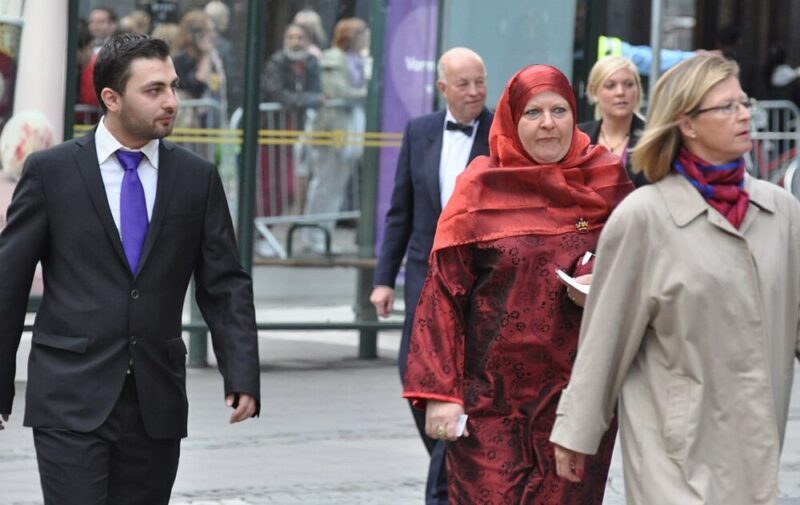 Przewodniczący IFIS Omar Mustafa i przewodnicząca Ibn Rushd Helena Hummasten na ślubie królewskim w Szwecji w 2010 roku (zdj. Wikipedia)