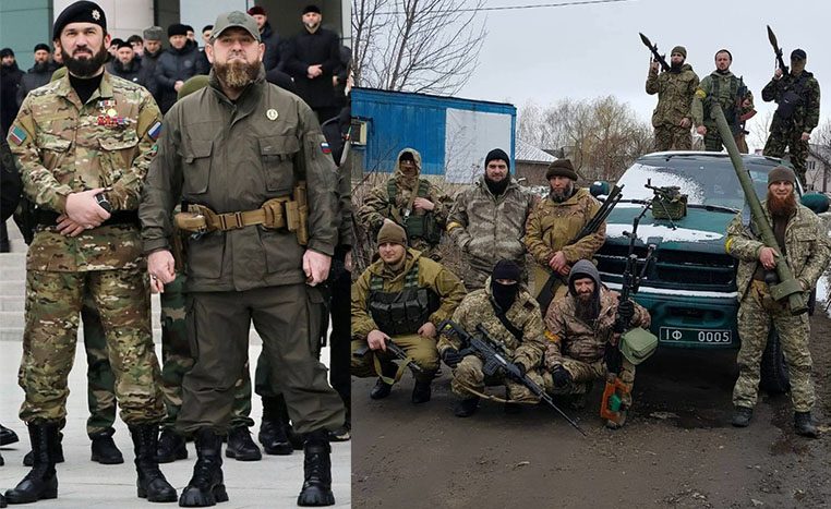 Ramzan Kadyrow oraz Czeczeni walczący po stronie Ukrainy