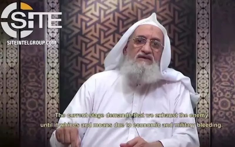 Ayman Al-Zawahiri w nagraniu z 11 września 2021 (zdj. SITE Intelligence Group)