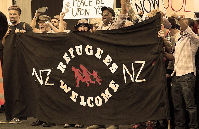 Demonstracja pro imigrancka w roku 2015 (zdj. wikimedia).