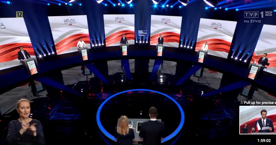 Debata wyborcza w TVP (zdj. youtube TVP)